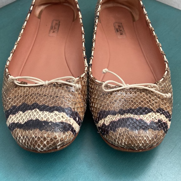 Alaia python snakeskin ballet flats - Picture 5 of 10